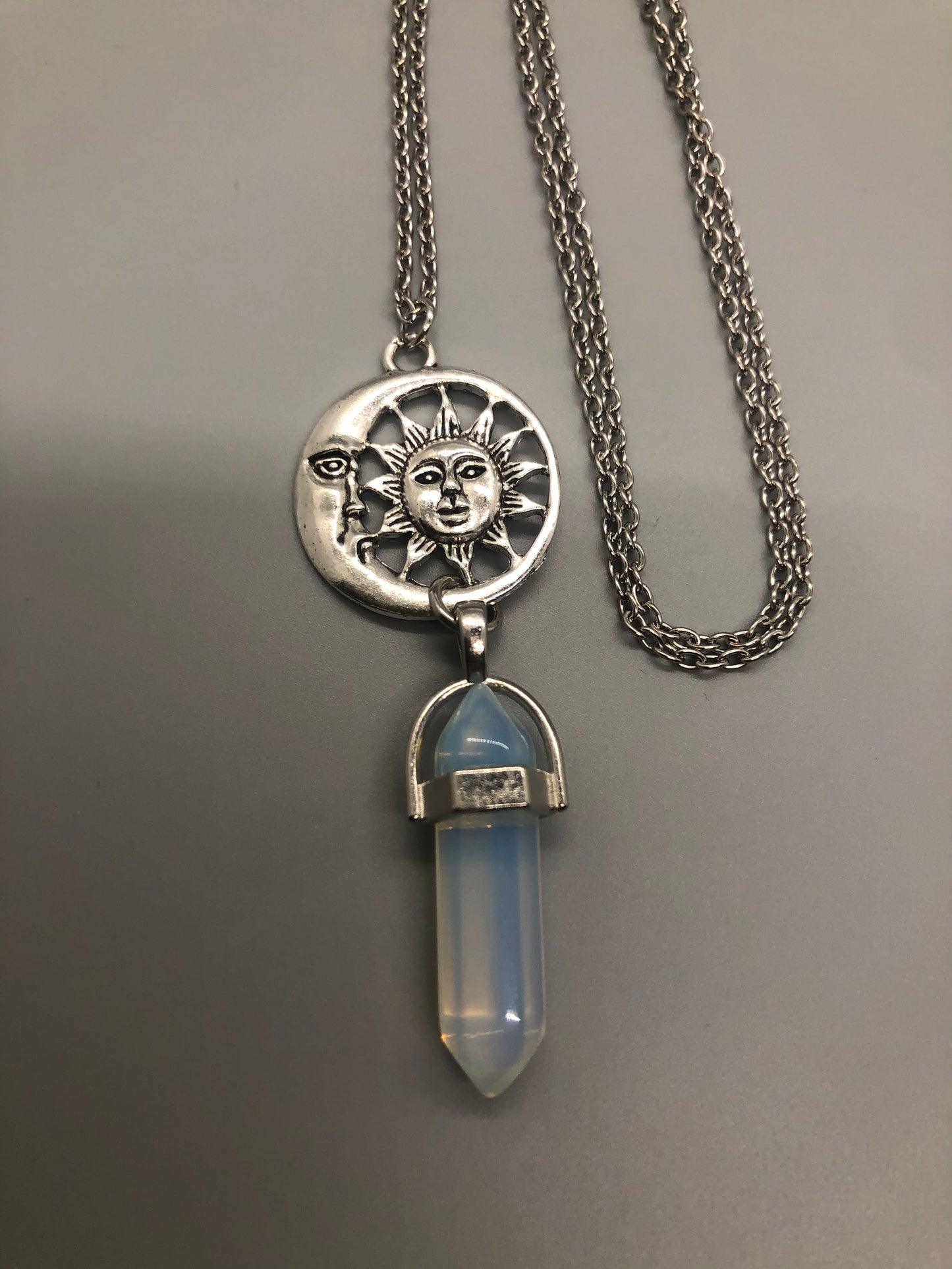 Opalite Sun and Moon Pendant