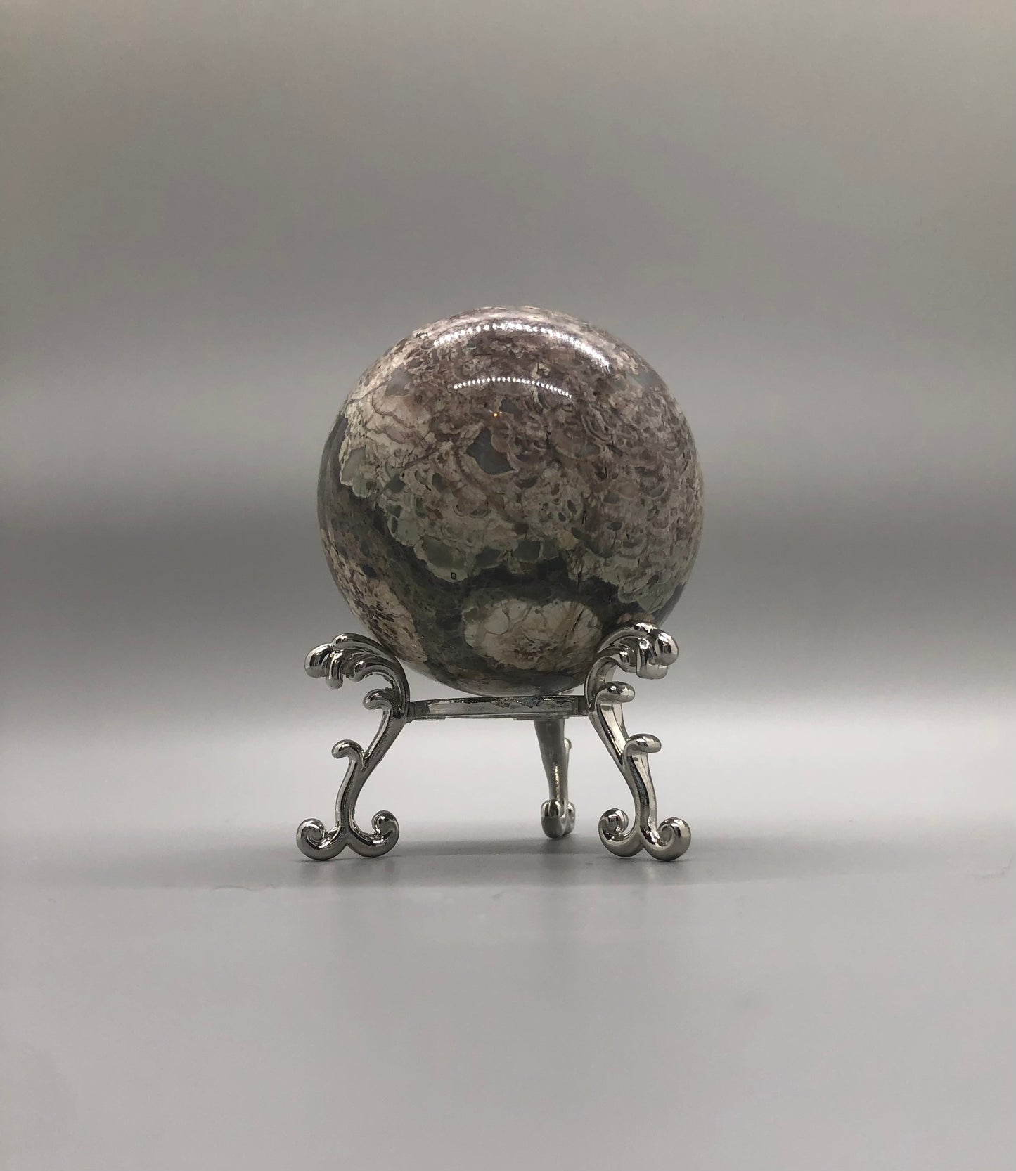 Green Flower Agate Sphere