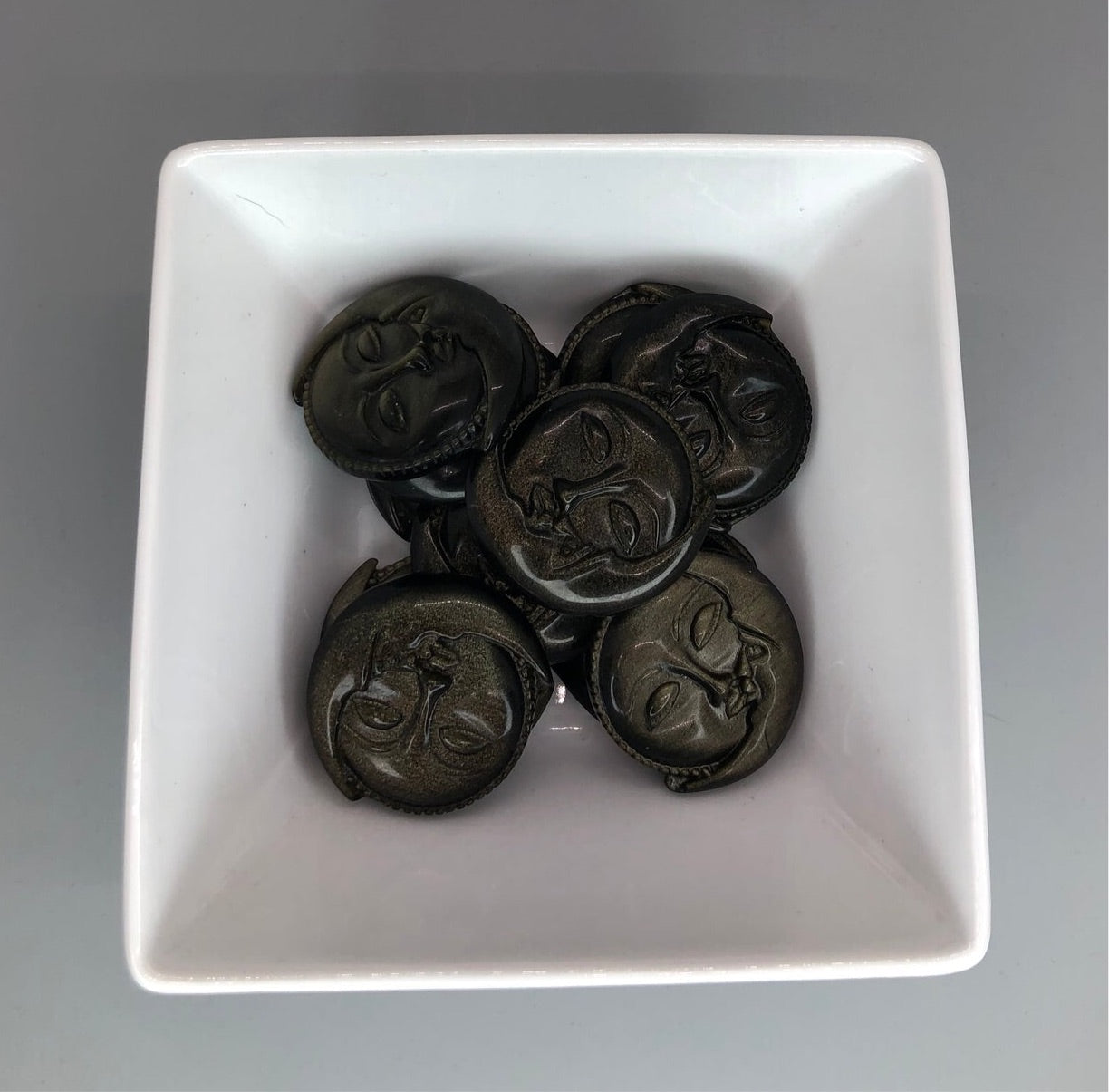 Gold Sheen Obsidian Sun and Moon Love Medallion