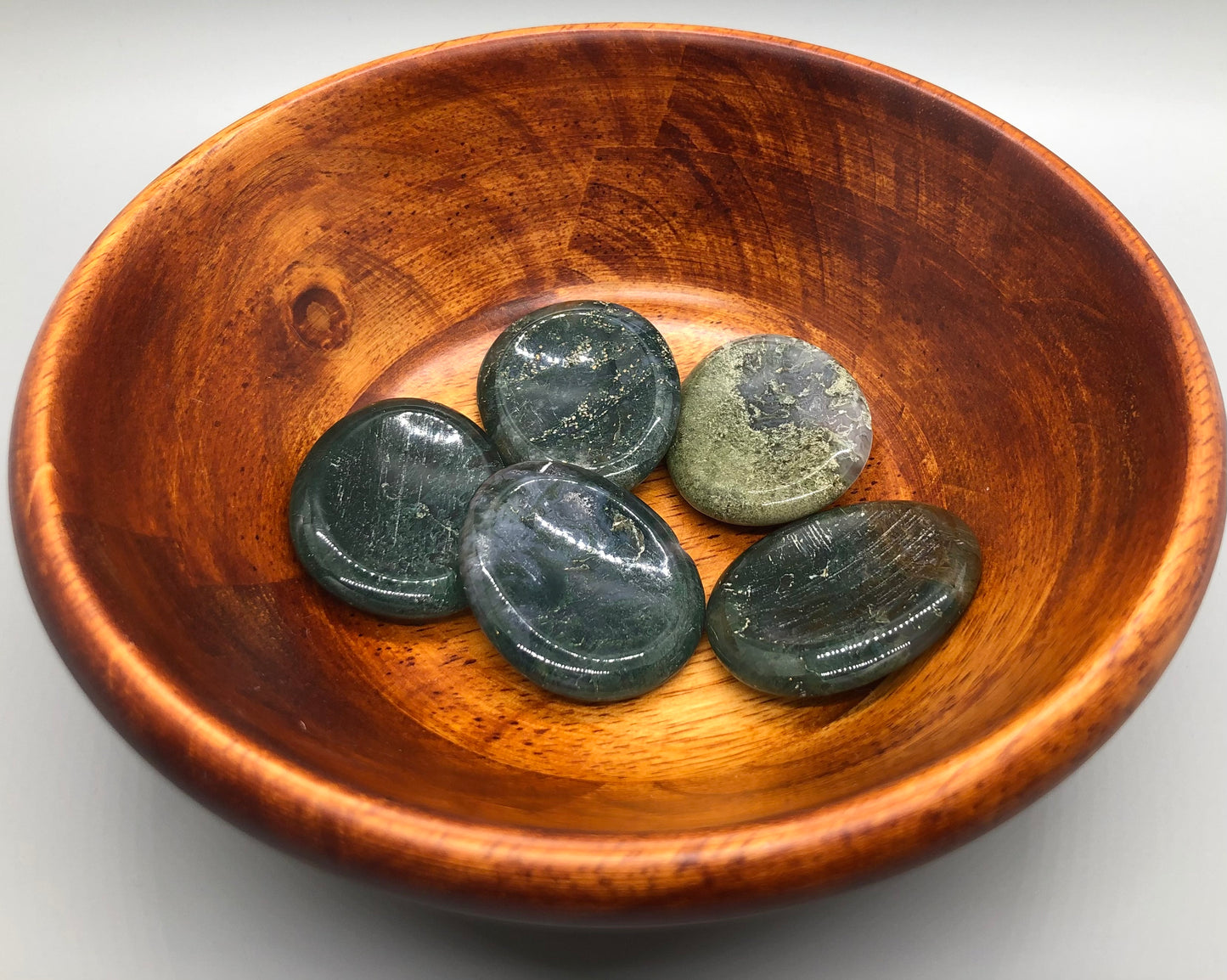 Moss Agate Palm Stone