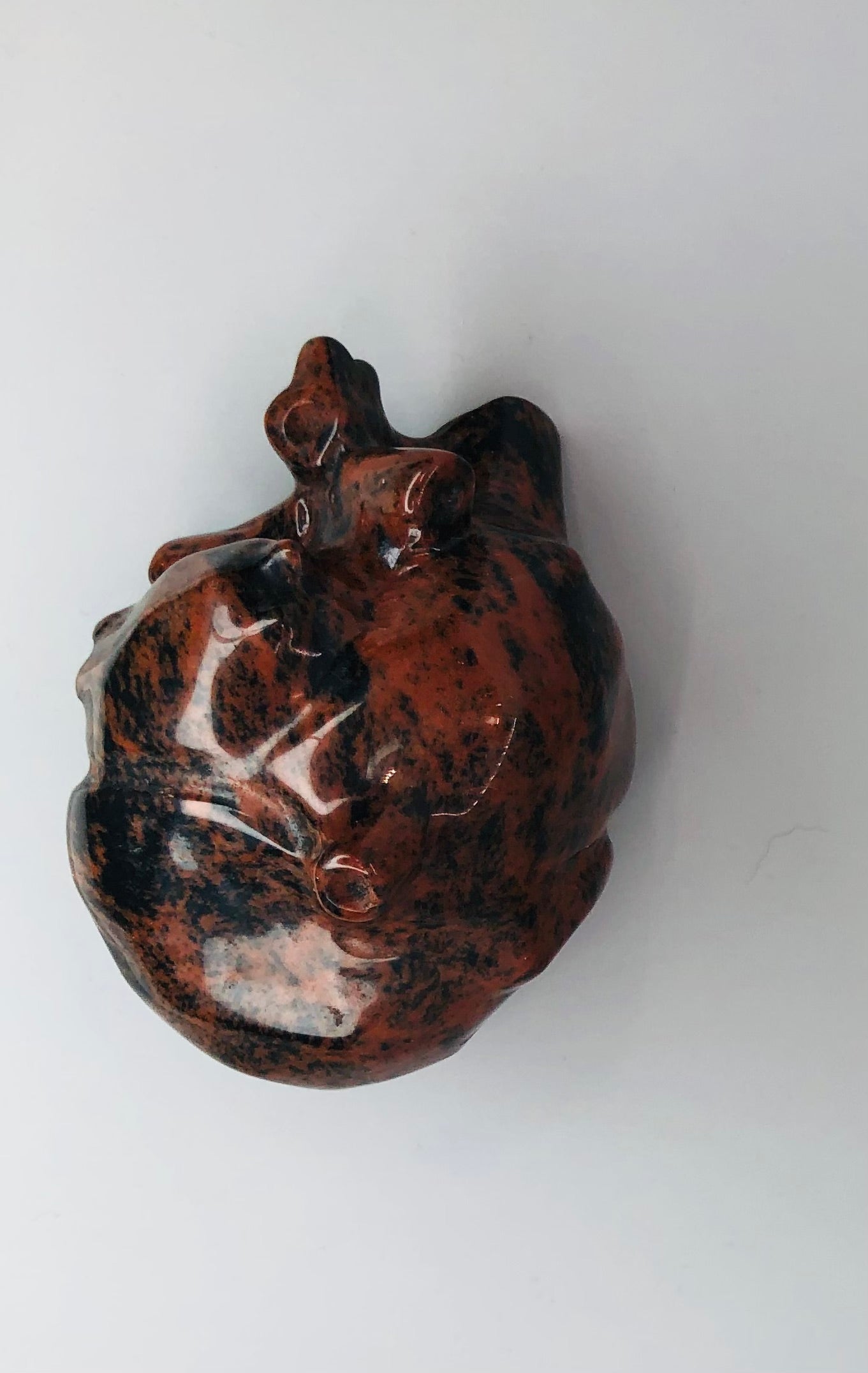 Anatomical Mahogany Obsidian Heart