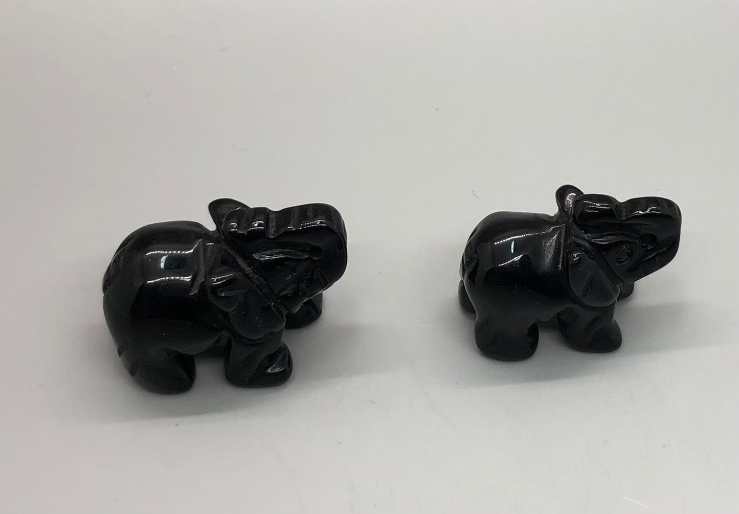 Small Black Obsidian Elephant