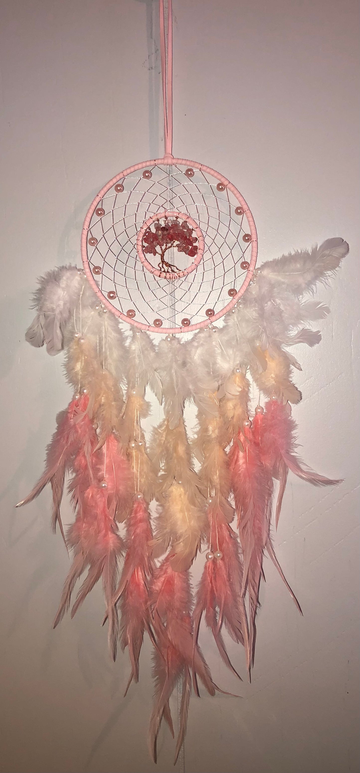 Pink Tree of Life Dream Catcher