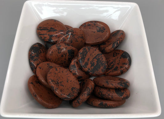 Small Mahogany Obsidian Worry Stone