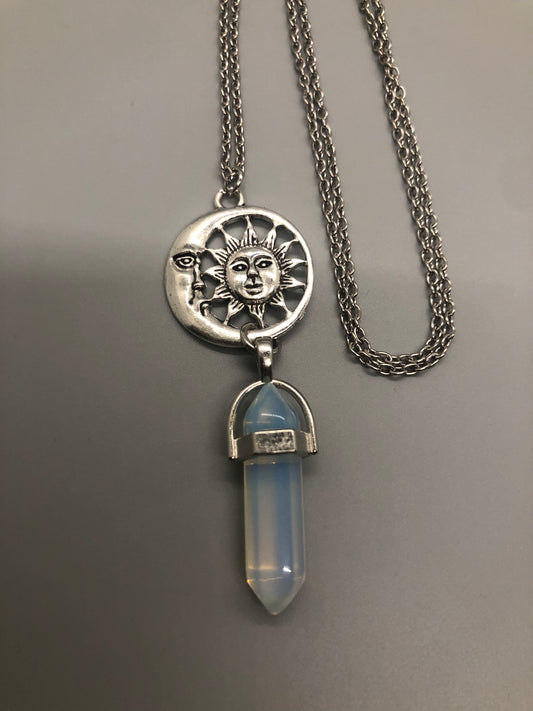 Opalite Sun and Moon Pendant