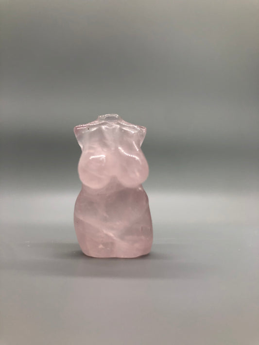 Mini Rose Quartz Size Queen Body Carving