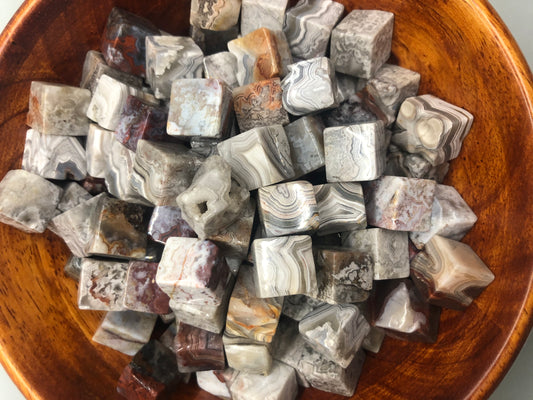 Crazy Lace Agate Cube