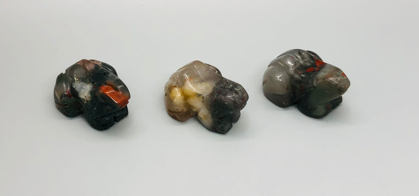 African Bloodstone Crystal Frog