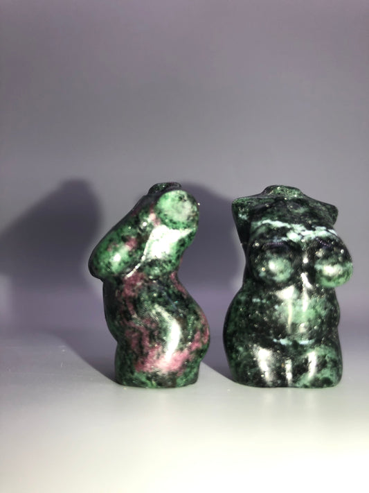 Mini Ruby Zoisite Size Queen Body Carvings