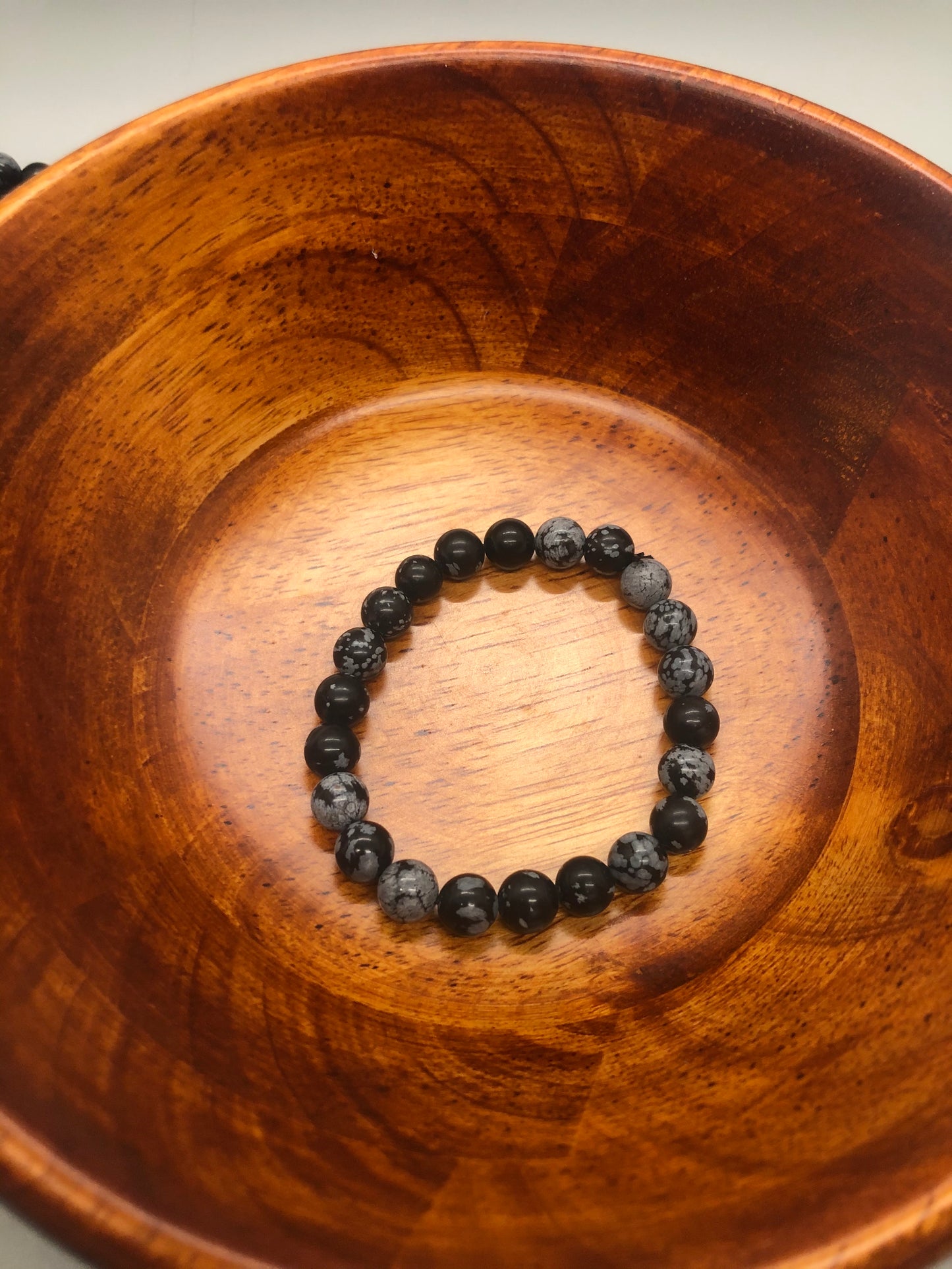 Snowflake Obsidian Bracelet