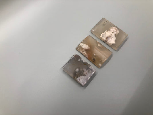 Flower Agate Rectangle Palm Stone