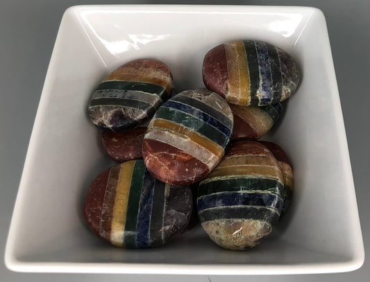 Chakra Rainbow Pocket Worry Stone Crystal