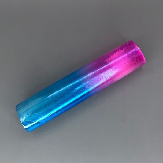 Satin Spar Selenite Aura Coated Cylinders