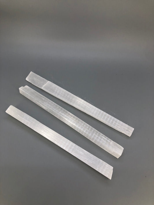 Satin Spar Selenite Raw Wand