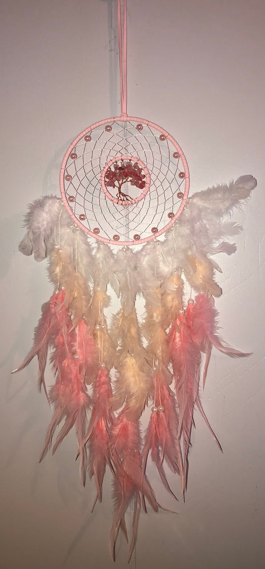 Pink Tree of Life Dream Catcher