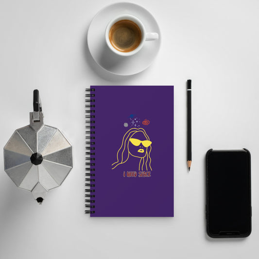 I Need Space Spiral notebook